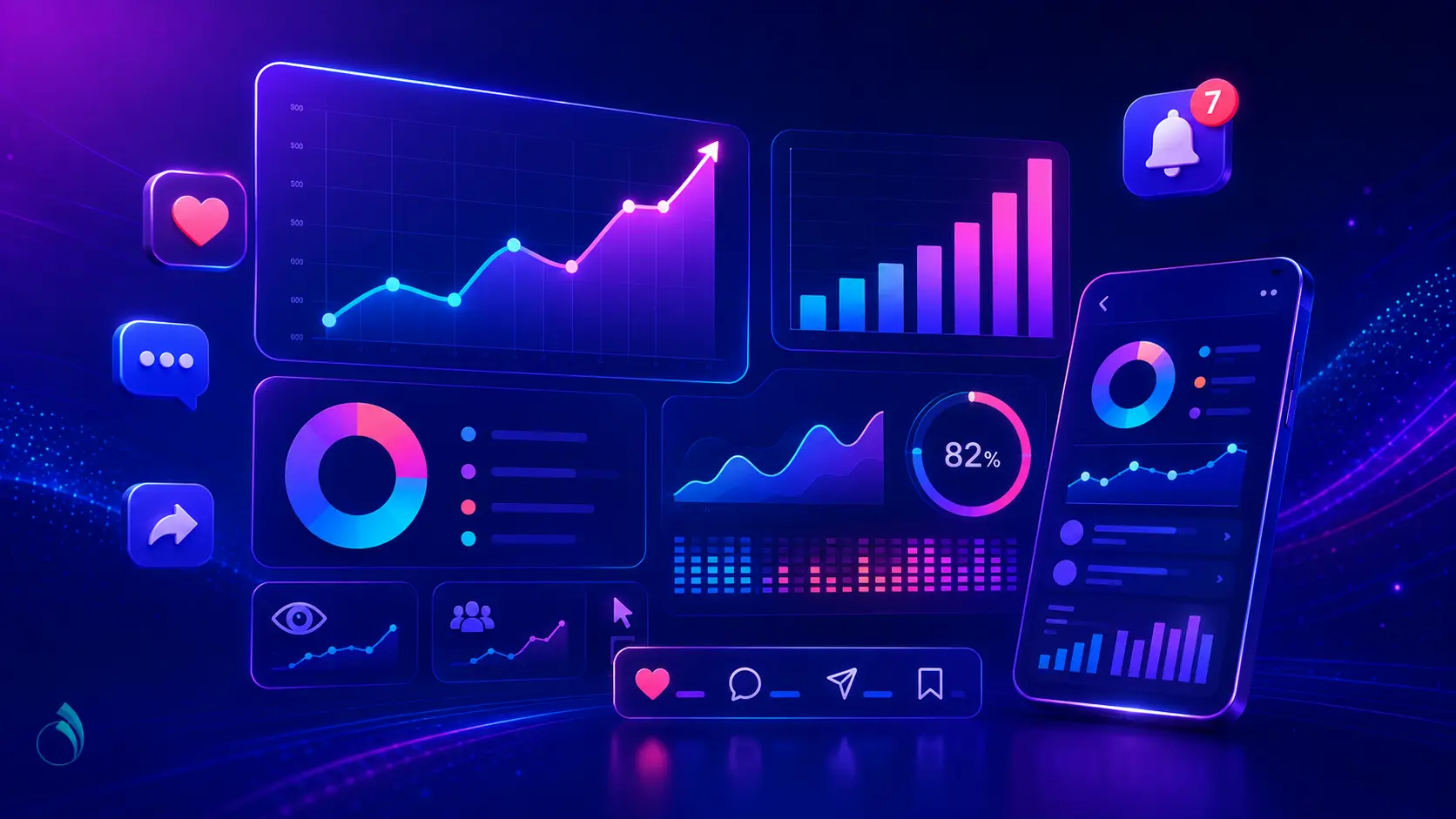 Analyzing engagement and reach results on social media accounts